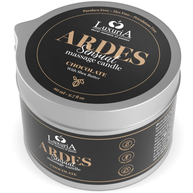 Intimateline Luxuria Candela - Olio da massaggio, kit da 3, colore al cioccolato - nella confezione