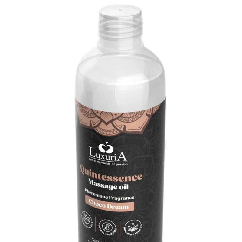 Intimateline Luxuria Cioccolato 150 ml - Olio da massaggio, kit da 3 - vista laterale