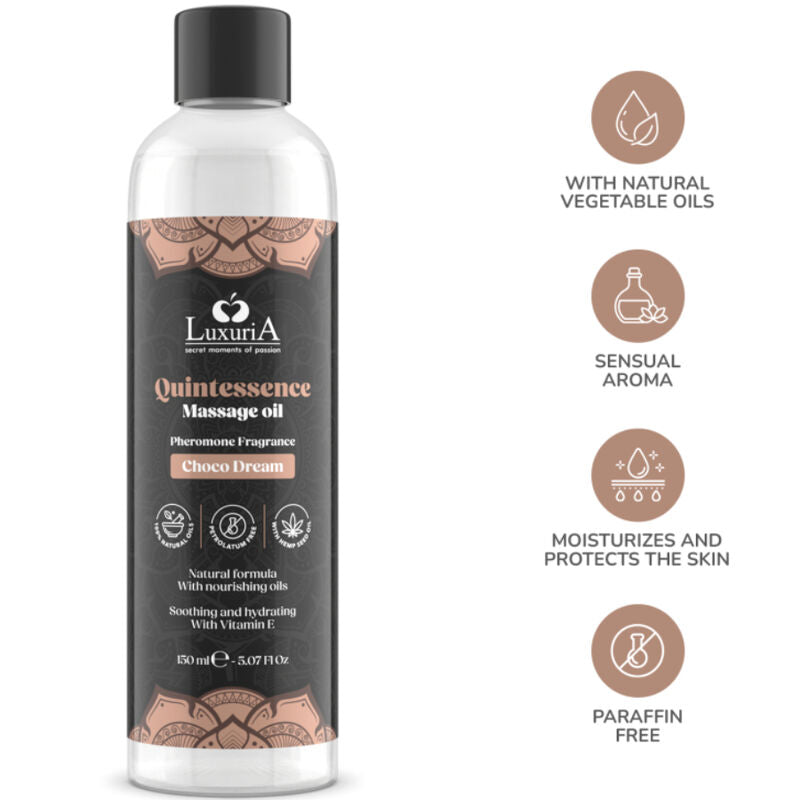 Intimateline Luxuria Cioccolato 150 ml - Olio da massaggio, kit da 3 - nella confezione
