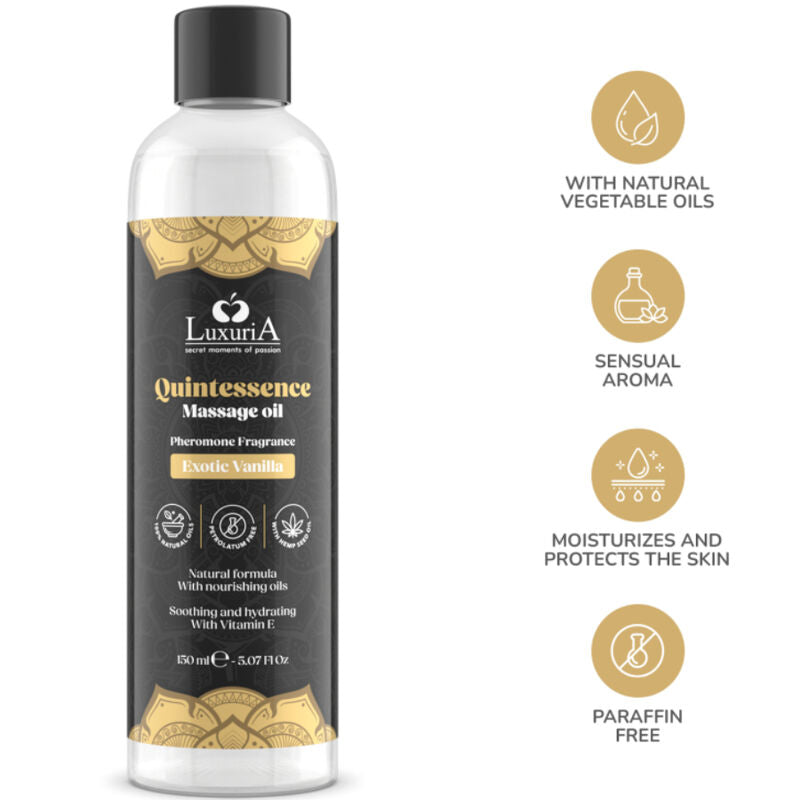 Intimateline Luxuria Aceite DE Masajes Vainilla Esotico 150 ml - Olio da massaggio, kit da 3 - nella confezione