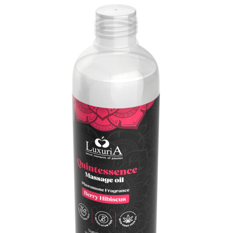Intimateline Luxuria Bacche 150 ml - Olio da massaggio, kit da 3 - vista laterale