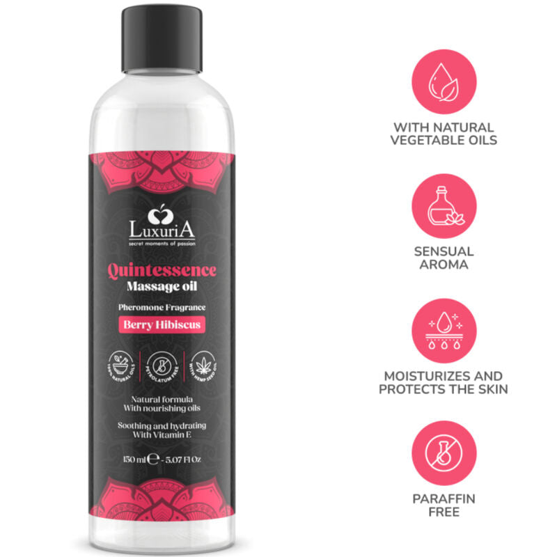 Intimateline Luxuria Bacche 150 ml - Olio da massaggio, kit da 3 - nella confezione