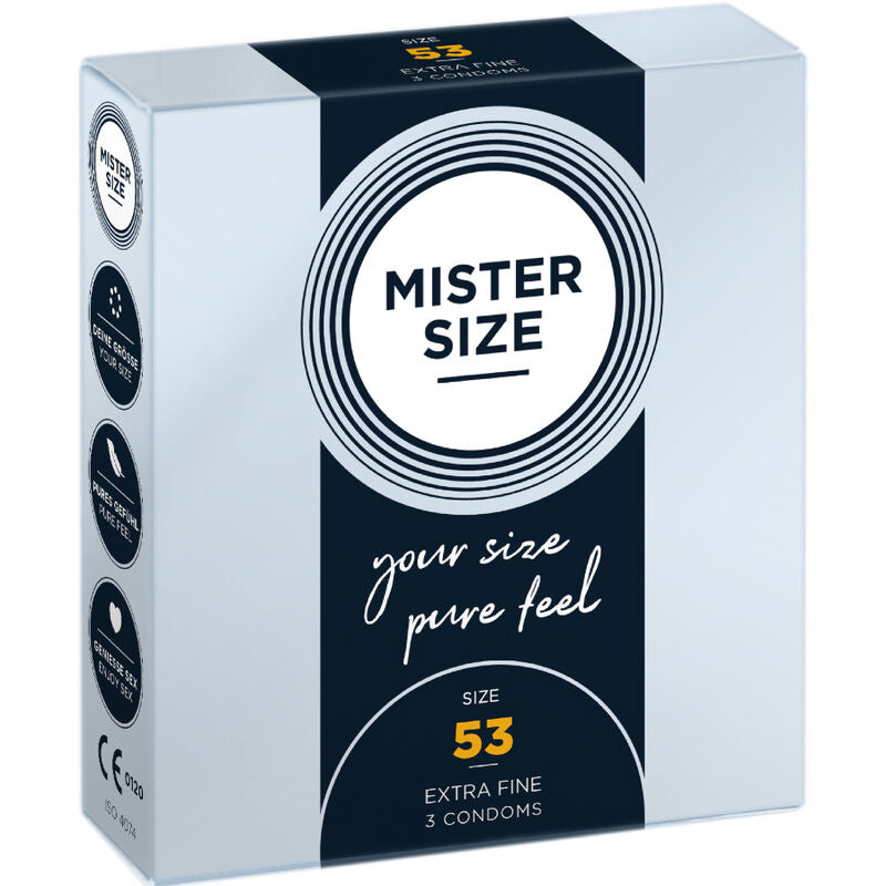Mister Size 53 MM 3 pezzi - Preservativi, kit da 3