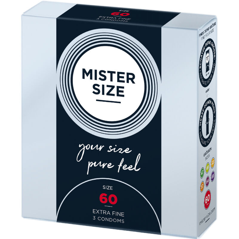 Mister Size 60 MM 3 pezzi - Preservativi, kit da 3 - vista laterale