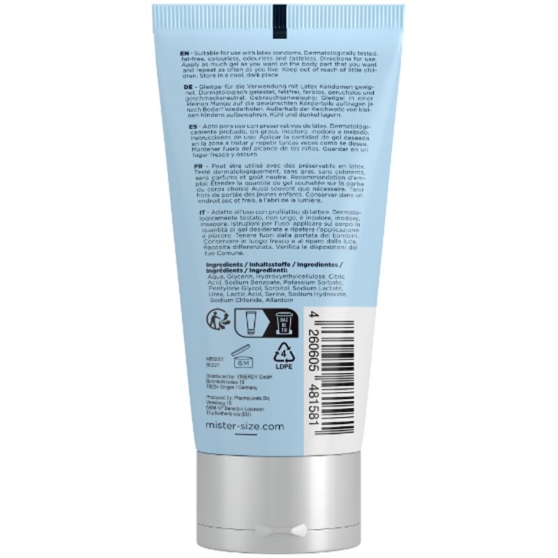 Mister Size Bio 100 ml - Lubrificante, kit da 3 - vista laterale
