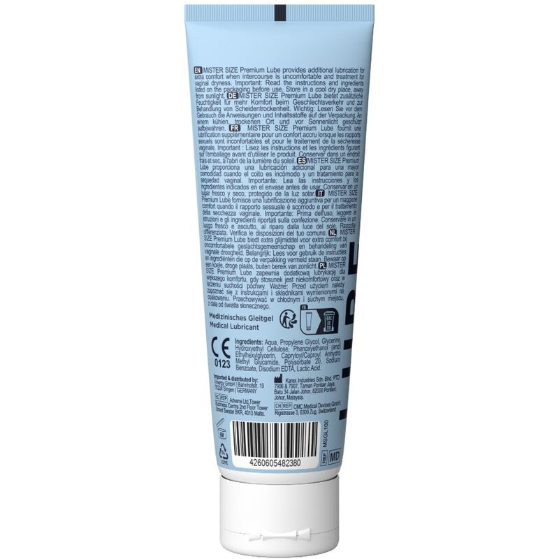 Mister Size Premium 100 ml - Lubrificante, kit da 3 - vista laterale