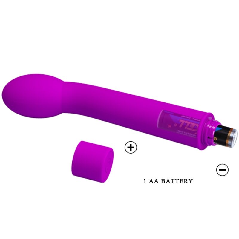 Pretty Love Spot Logan 10 - Massaggiatore curvo, colore viola - in mano per le dimensioni