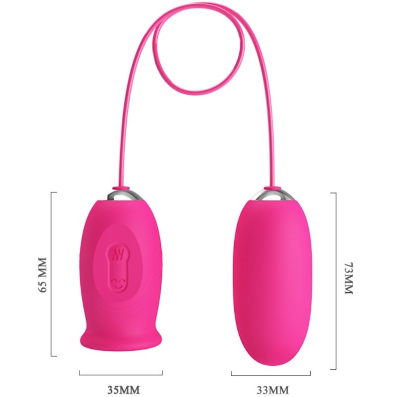 Pretty Love Ovulo - Ovetto massaggiante, colore margherita + lingua stimolante rosa - in mano per le dimensioni
