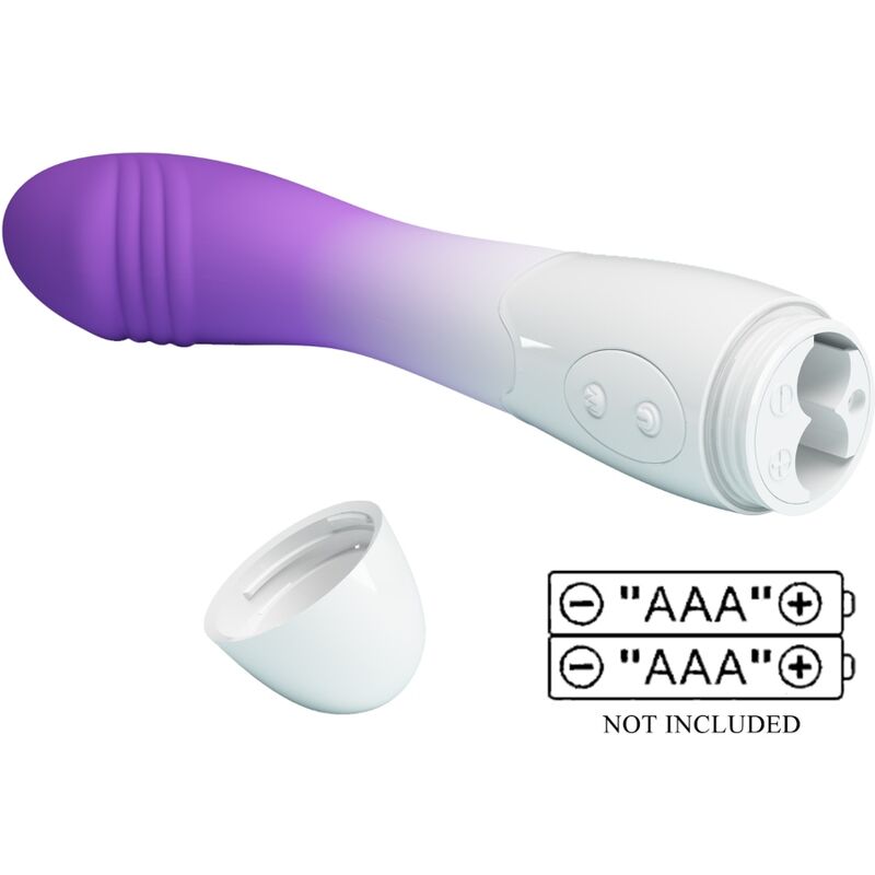 Pretty Love Elemental - Massaggiatore curvo, colore viola - in mano per le dimensioni