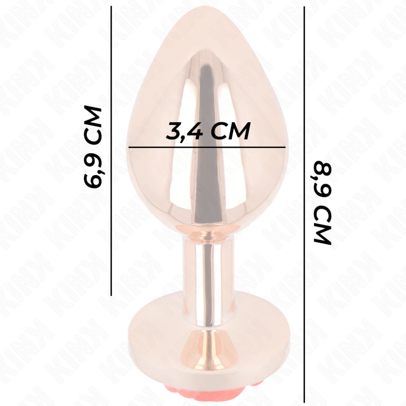 Kink Plug - Accessorio intimo, colore oro rosa rosa rossa - nella confezione