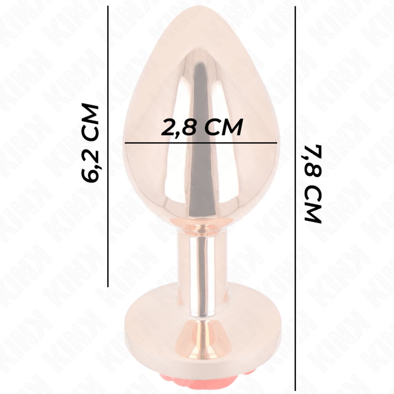 Kink Plug - Accessorio intimo, colore oro rosa rosa rossa - nella confezione