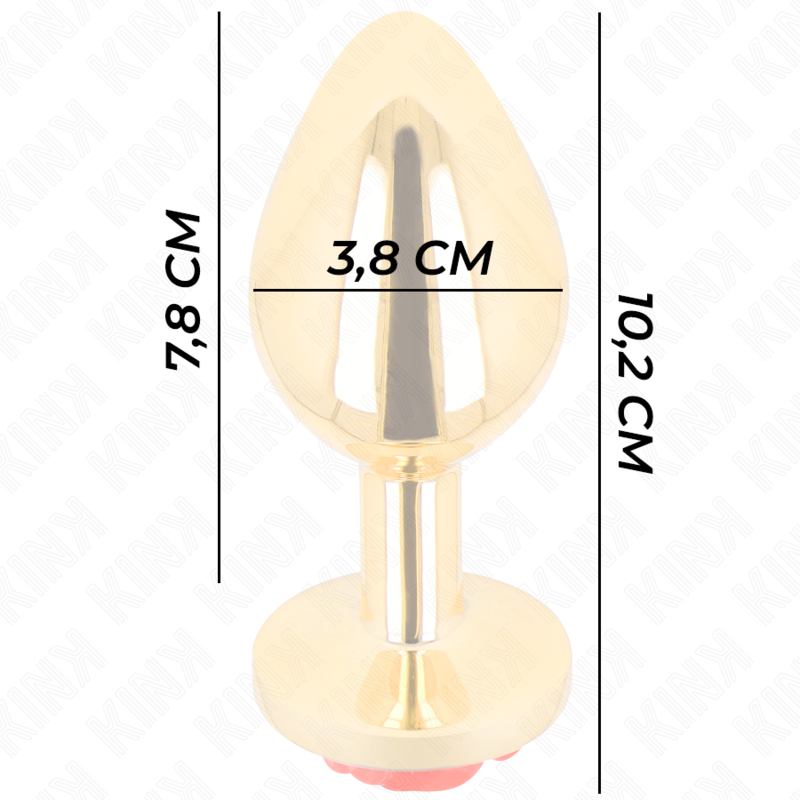 Kink Plug - Accessorio intimo, colore oro rosa rosso - nella confezione
