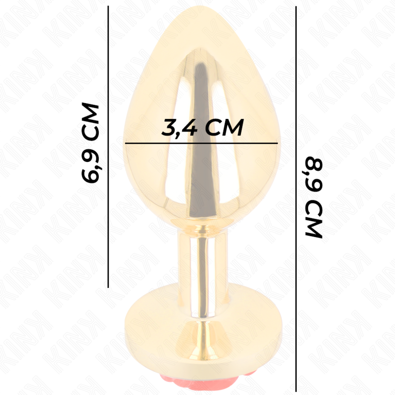 Kink Plug - Accessorio intimo, colore oro rosa rosso - nella confezione