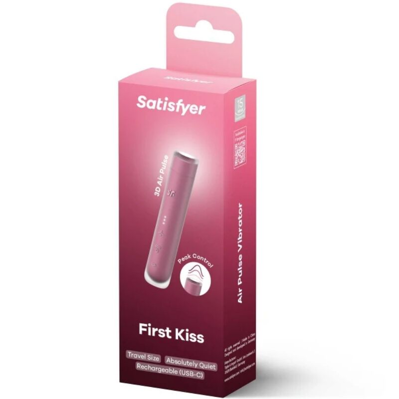 Satisfyer First Kiss Wave Garnet - Massaggiatore esterno - vista laterale