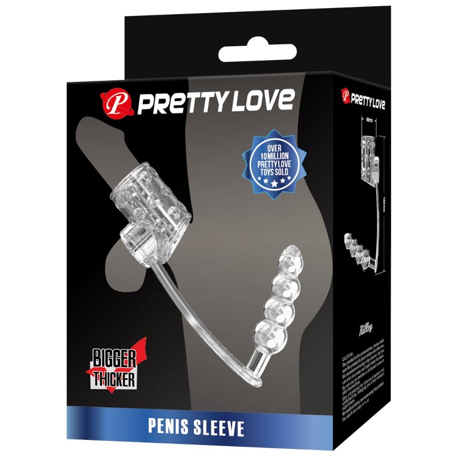 Pretty Love Guaina - Accessorio intimo, colore tappo anale trasparente - retro