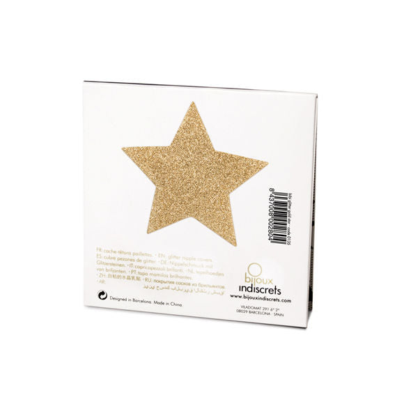 Bijoux Indiscrets Copri Capezzoli Flash Golden Star - Lingerie - dettaglio