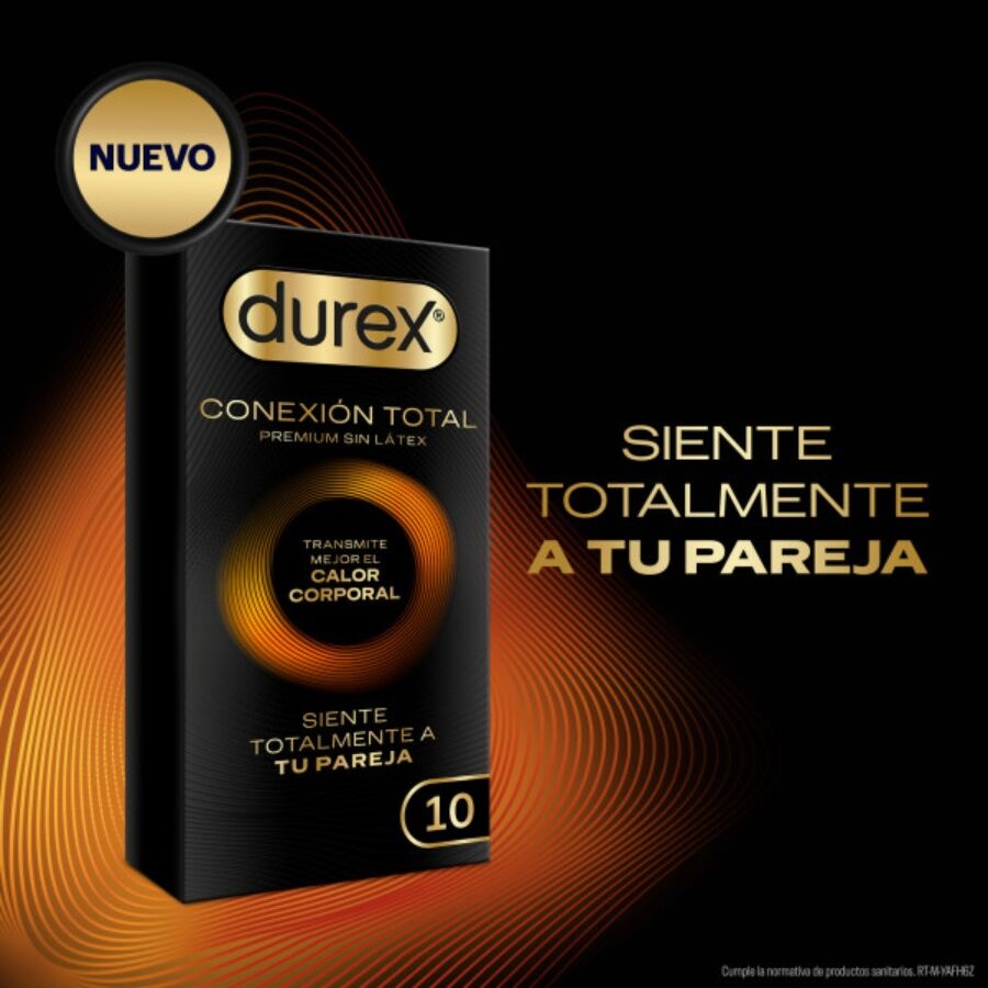 Durex Total Connection Ultra Fine Plus Senza Lattice 10 pezzi - Preservativi, kit da 3 - vista laterale