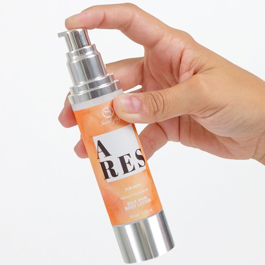 Secretplay Ares Silk Lozione 50 ml - Olio da massaggio, kit da 3 - vista laterale