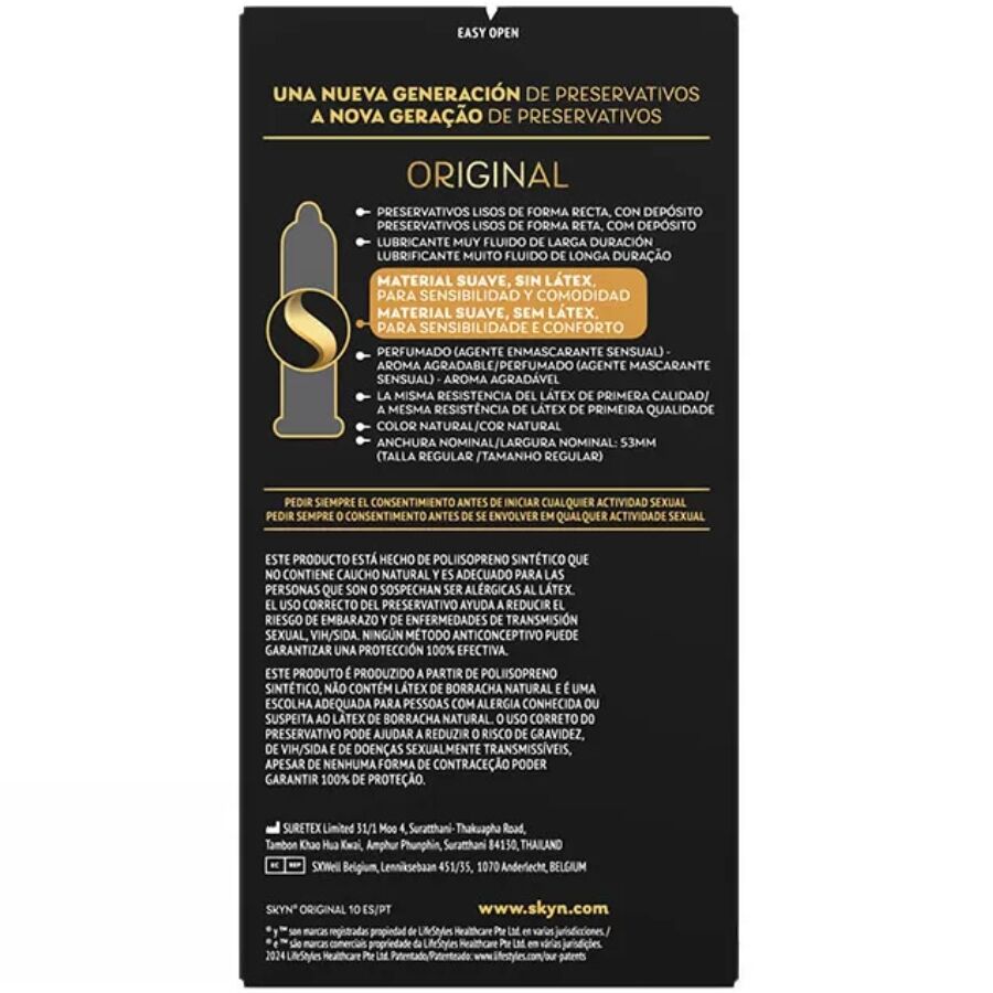 Skyn Originale Natural Sensation 10 pezzi - Preservativi, kit da 3 - vista laterale