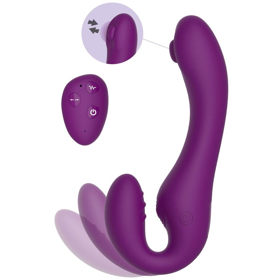 Xocoon 1 Strapless Strap ON - Massaggiatore doppio - vista laterale