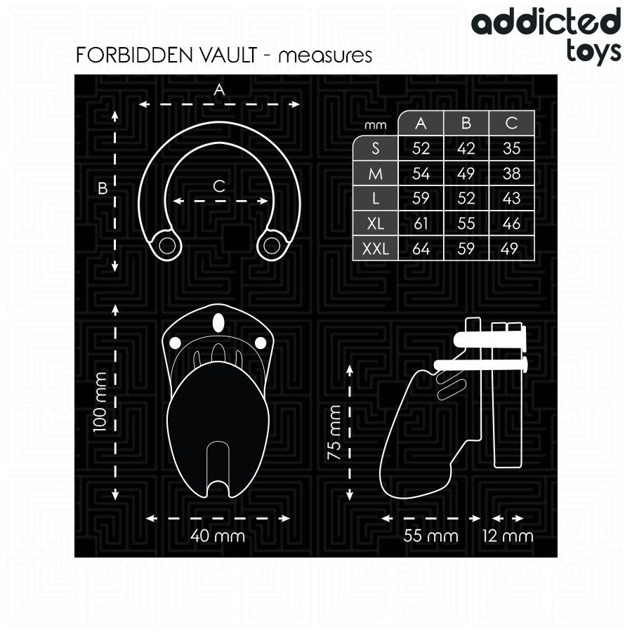 Addicted Toys Locked Gabbia - Accessorio intimo, colore standard - in mano per le dimensioni