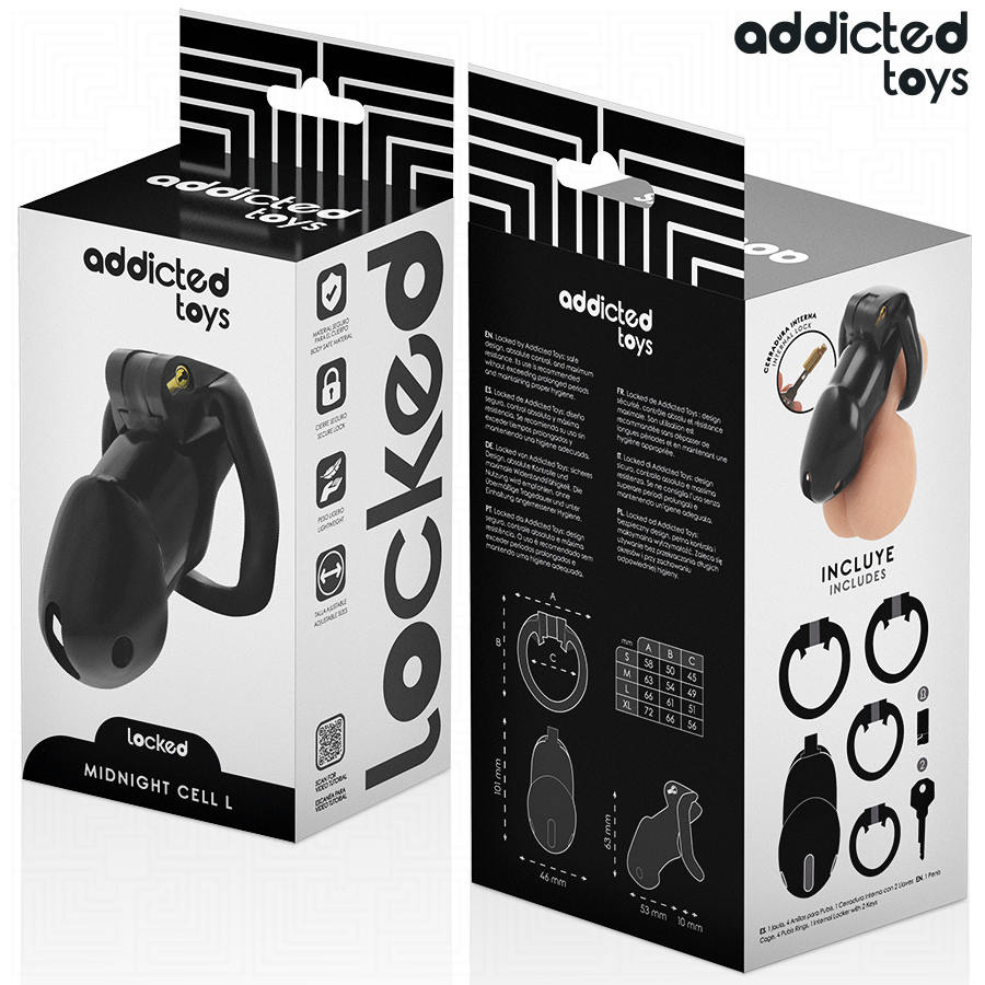 Addicted Toys Locked Mindnight Cell Gabbia - Accessorio intimo - retro