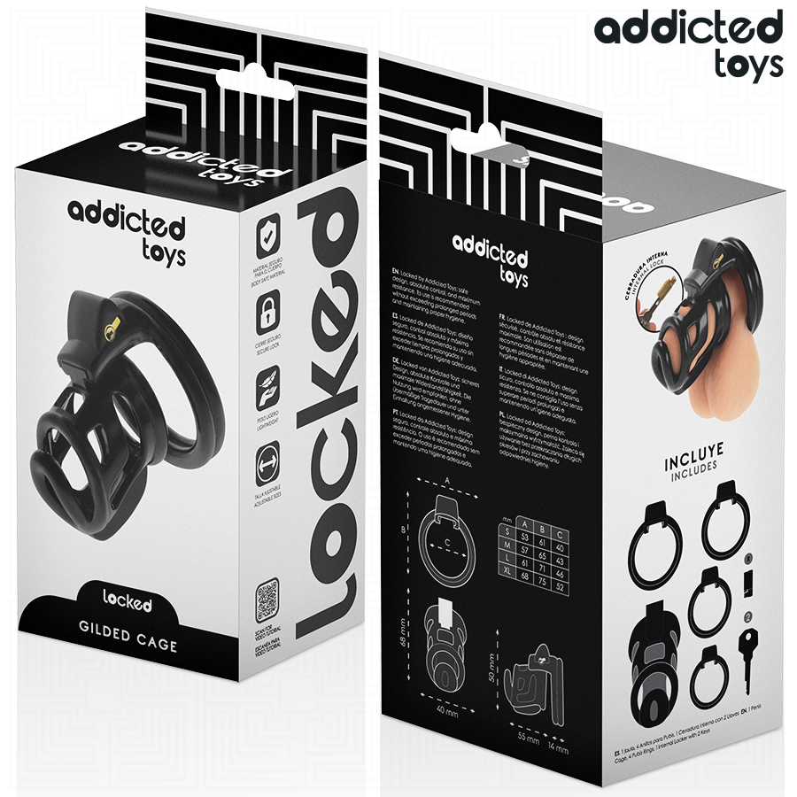 Addicted Toys Locked Gabbia - Accessorio intimo, colore standard - retro