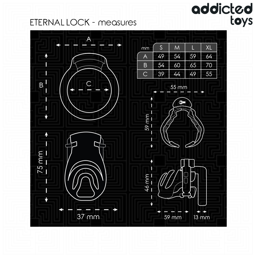 Addicted Toys Locked Gabbia - Accessorio intimo, colore standard - in mano per le dimensioni