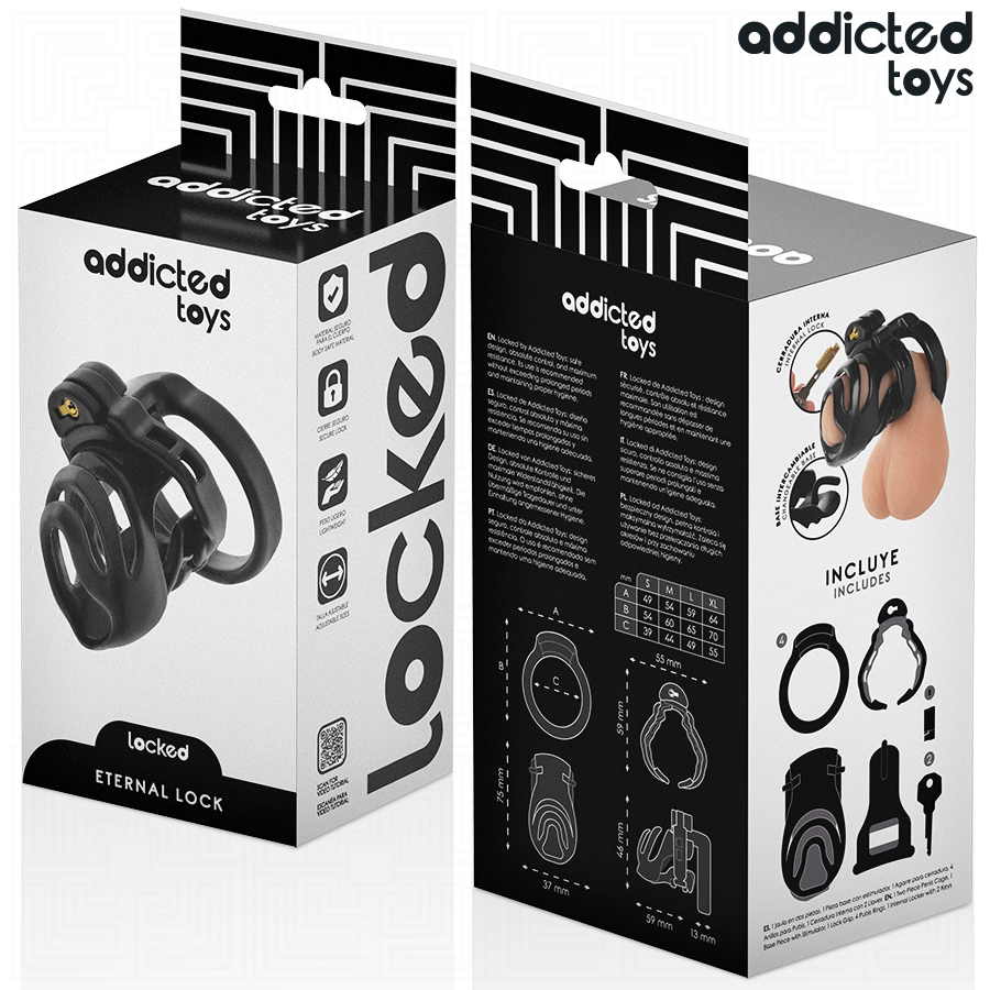 Addicted Toys Locked Gabbia - Accessorio intimo, colore standard - retro