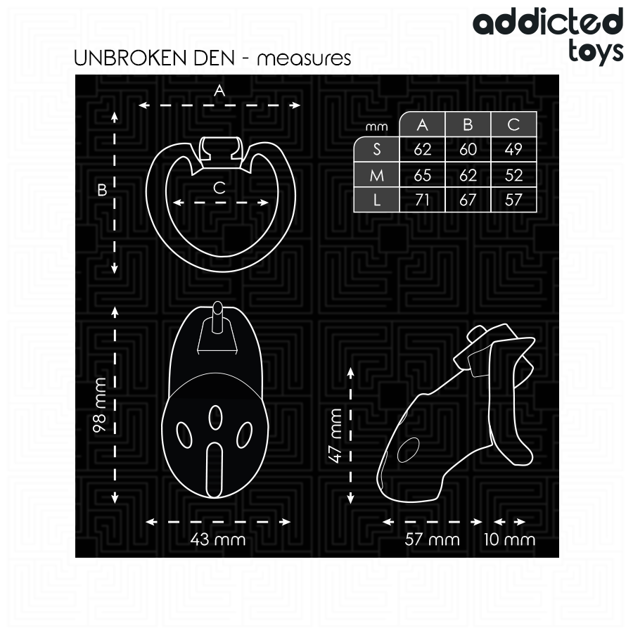 Addicted Toys Locked Gabbia - Accessorio intimo, colore standard - in mano per le dimensioni