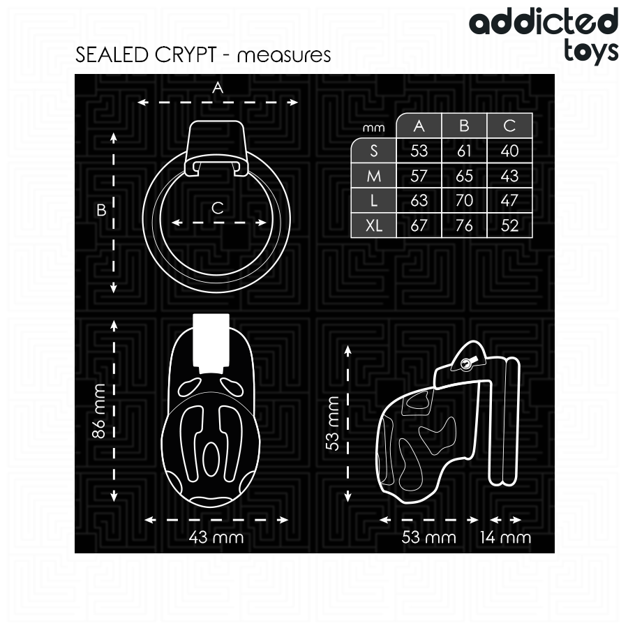 Addicted Toys Locked Gabbia - Accessorio intimo, colore standard - in mano per le dimensioni