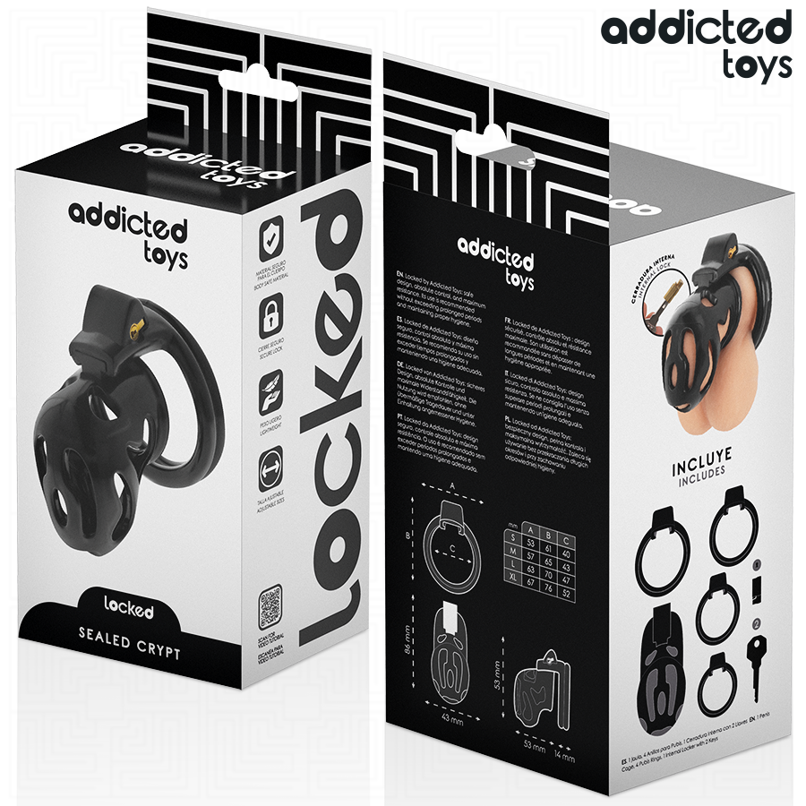 Addicted Toys Locked Gabbia - Accessorio intimo, colore standard - retro
