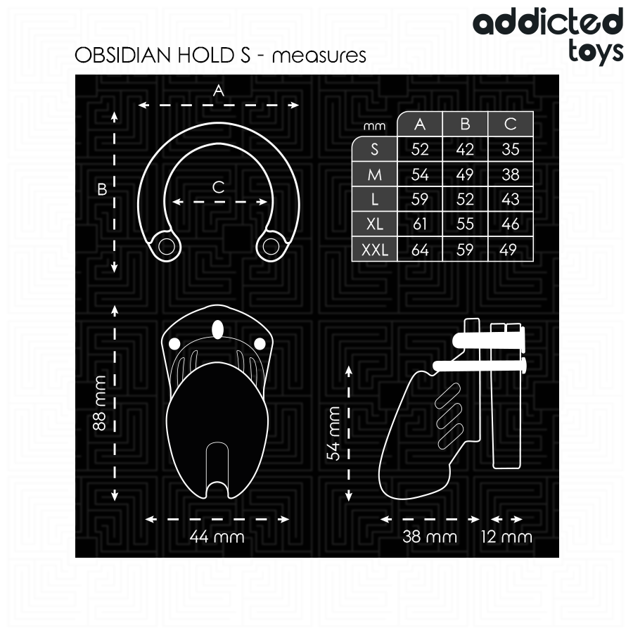 Addicted Toys Locked Gabbia - Accessorio intimo, colore standard - in mano per le dimensioni
