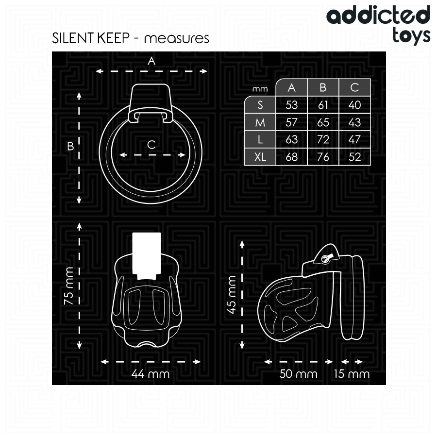 Addicted Toys Locked Gabbia - Accessorio intimo, colore standard - in mano per le dimensioni