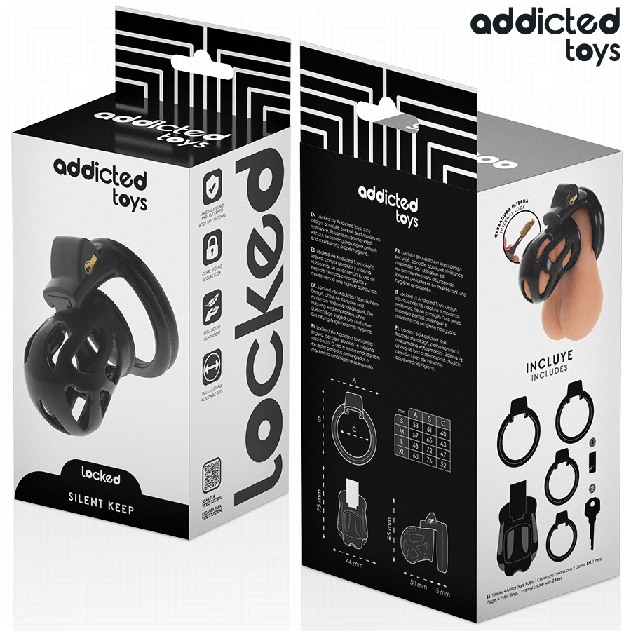 Addicted Toys Locked Gabbia - Accessorio intimo, colore standard - retro