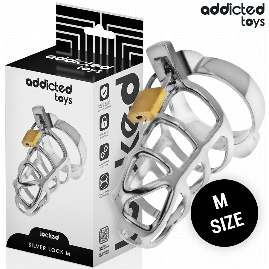 Addicted Toys Locked Gabbia - Accessorio intimo, colore serratura argento