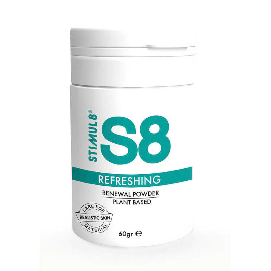 Stimul8 S8 Polvere Rinnovatrice Naturale Rinfrescante 60 GR 60 g - Accessorio per la cura dei toy, kit da 3