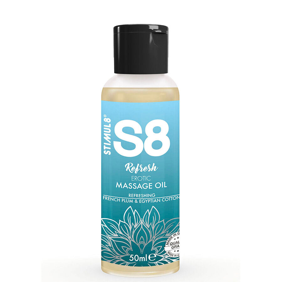Stimul8 S8 Refresh 50 ml - Olio da massaggio, kit da 3