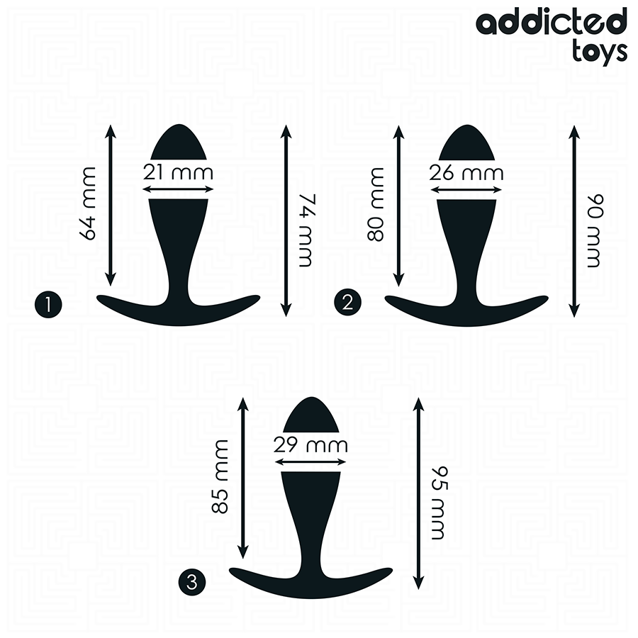 Addicted Toys 3 Tappi - Accessorio intimo - nella confezione