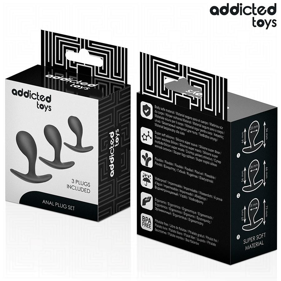 Addicted Toys 3 Tappi - Accessorio intimo - vista frontale
