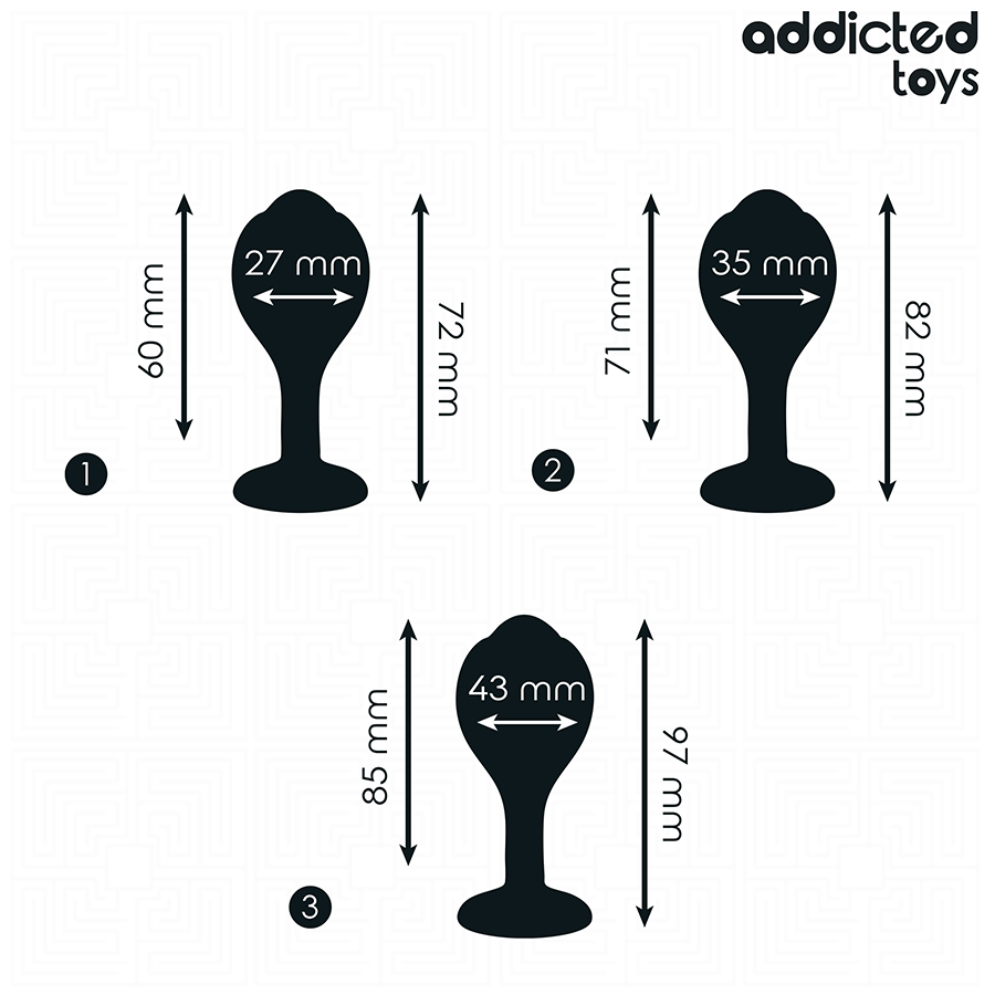Addicted Toys 3 Tappi - Accessorio intimo - nella confezione