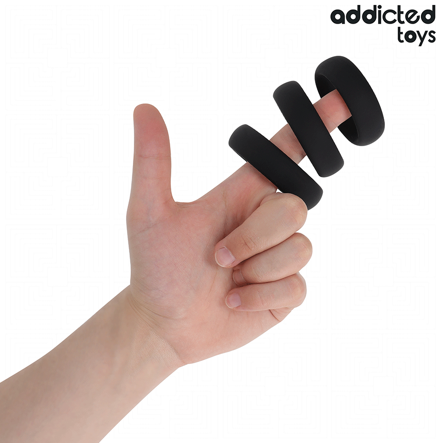 Addicted Toys Anelli Piatti - Accessorio intimo - vista laterale