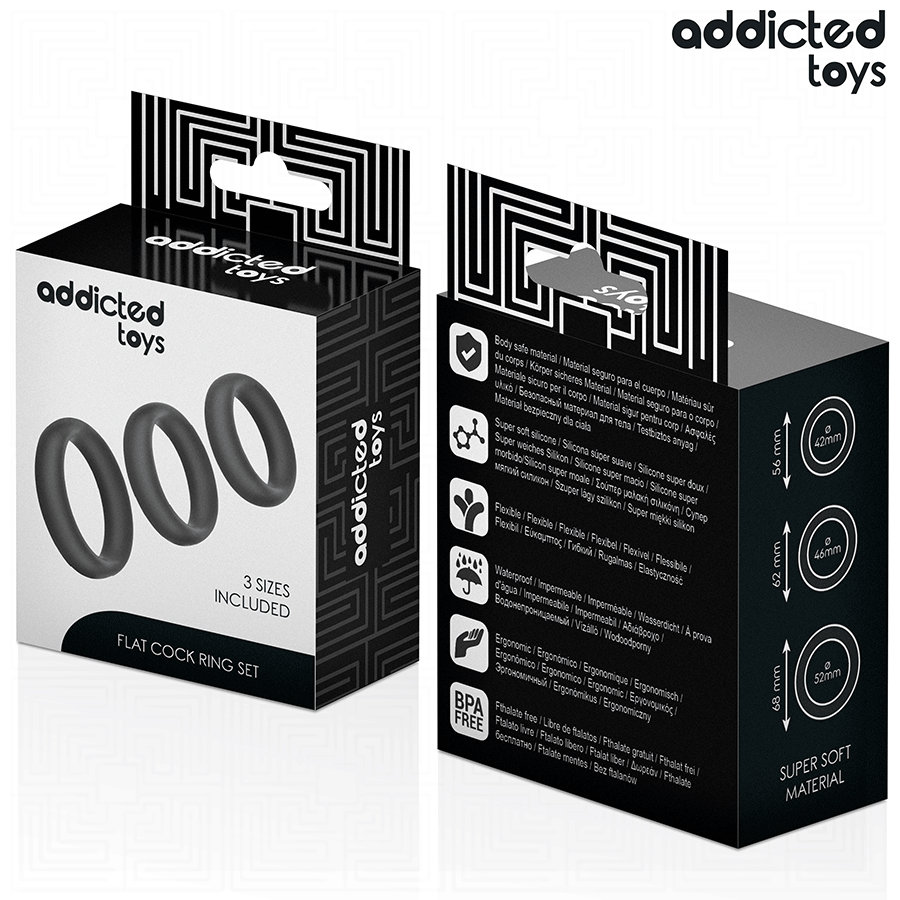 Addicted Toys Anelli Piatti - Accessorio intimo - retro