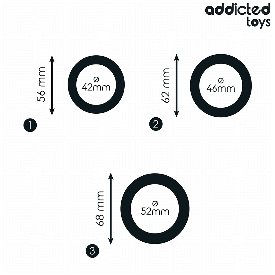 Addicted Toys Anelli Piatti - Accessorio intimo - nella confezione