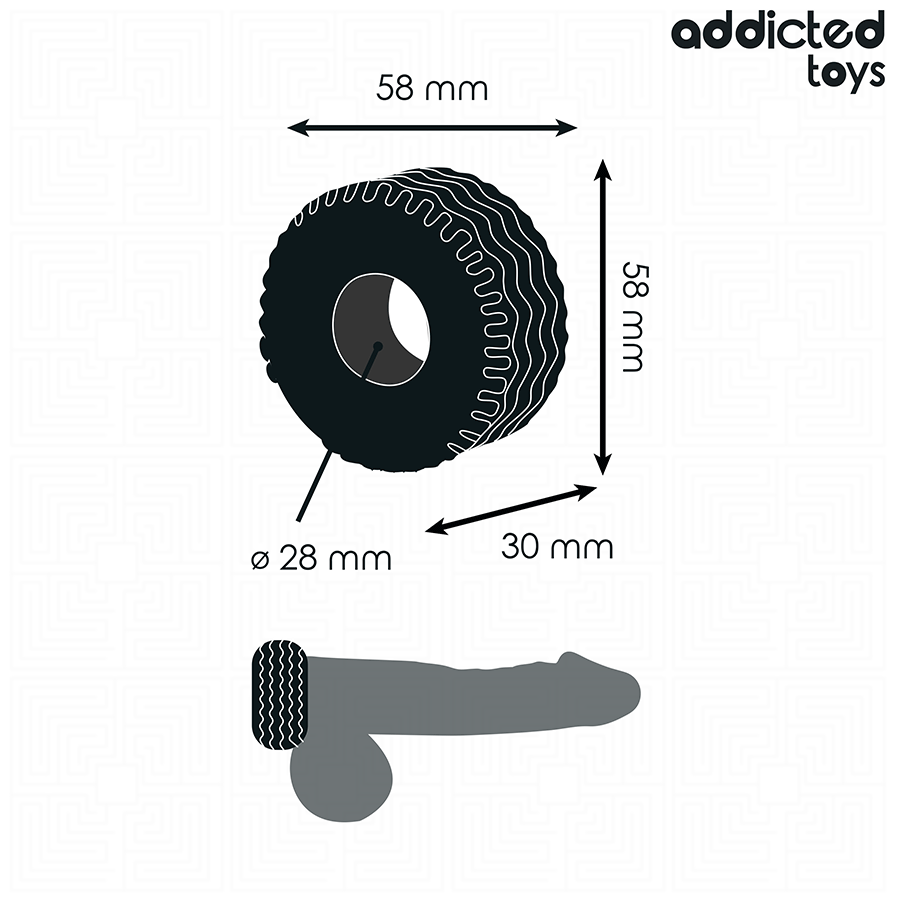 Addicted Toys Spesso - Anello per uomo - nella confezione