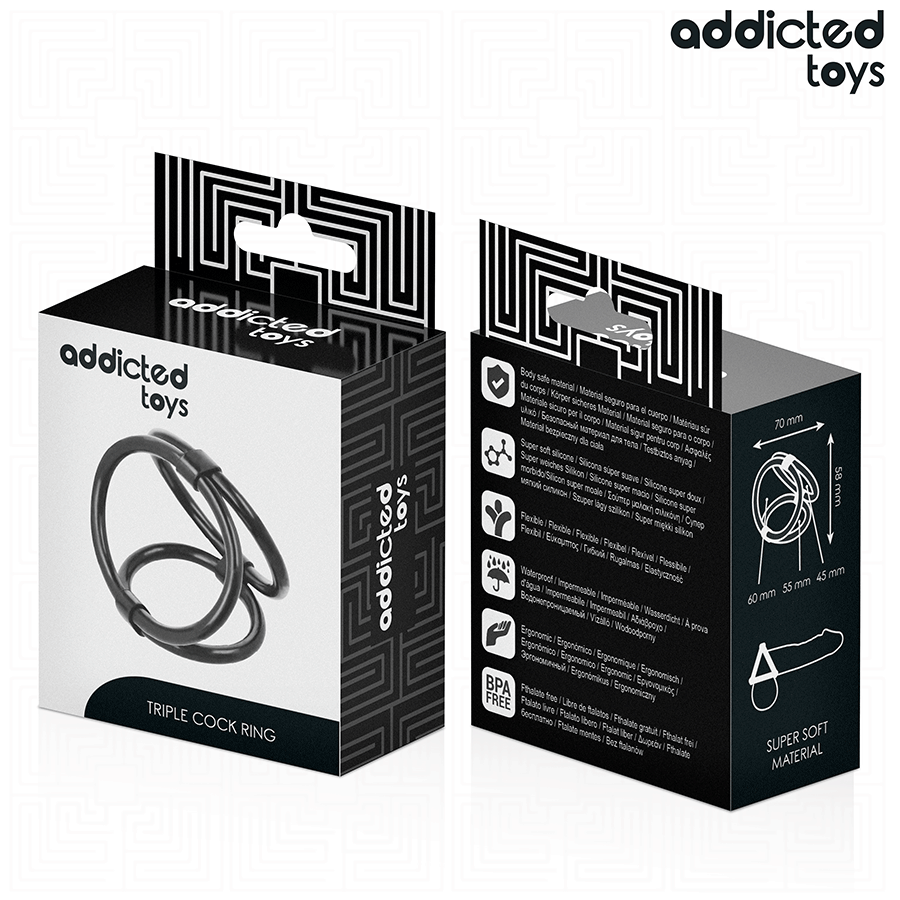 Addicted Toys Triplo - Anello per uomo - vista frontale