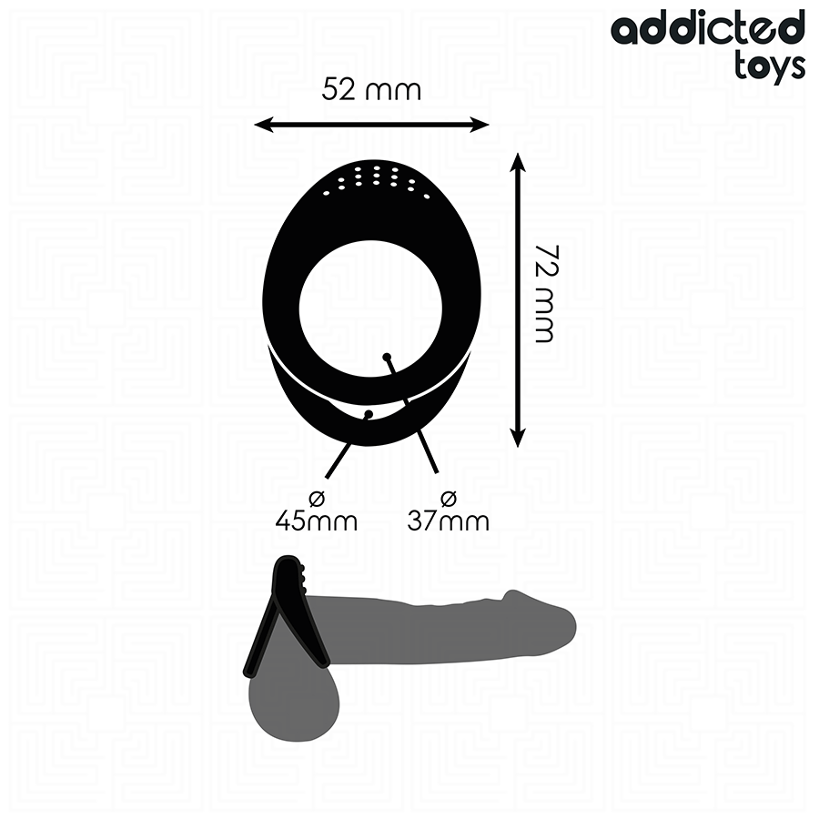 Addicted Toys Texture - Anello per uomo - nella confezione