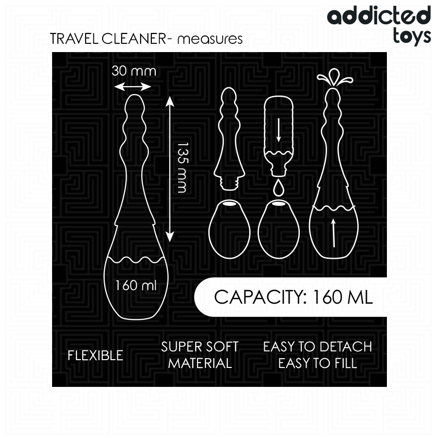 Addicted Toys Viaggio - Accessorio intimo - in mano per le dimensioni