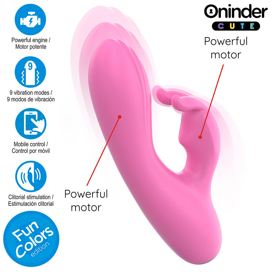 Oninder Cute Coniglietto D'amore - Massaggiatore con app - nella confezione