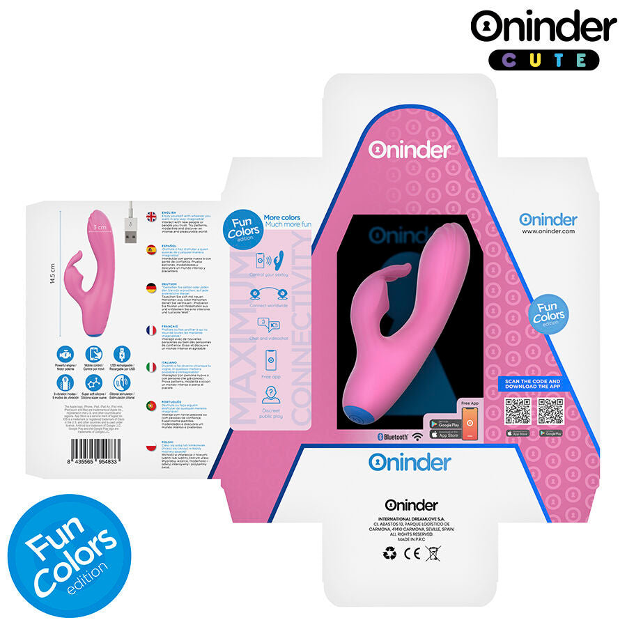 Oninder Cute Coniglietto D'amore - Massaggiatore con app - retro